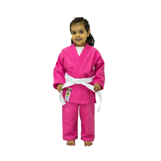 Kimono Judô / Jiu-Jitsu Shihan Kids Reforçado Infantil Rosa