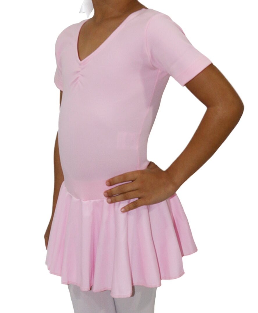 Saia de Ballet com Elástico Rosa Infantil