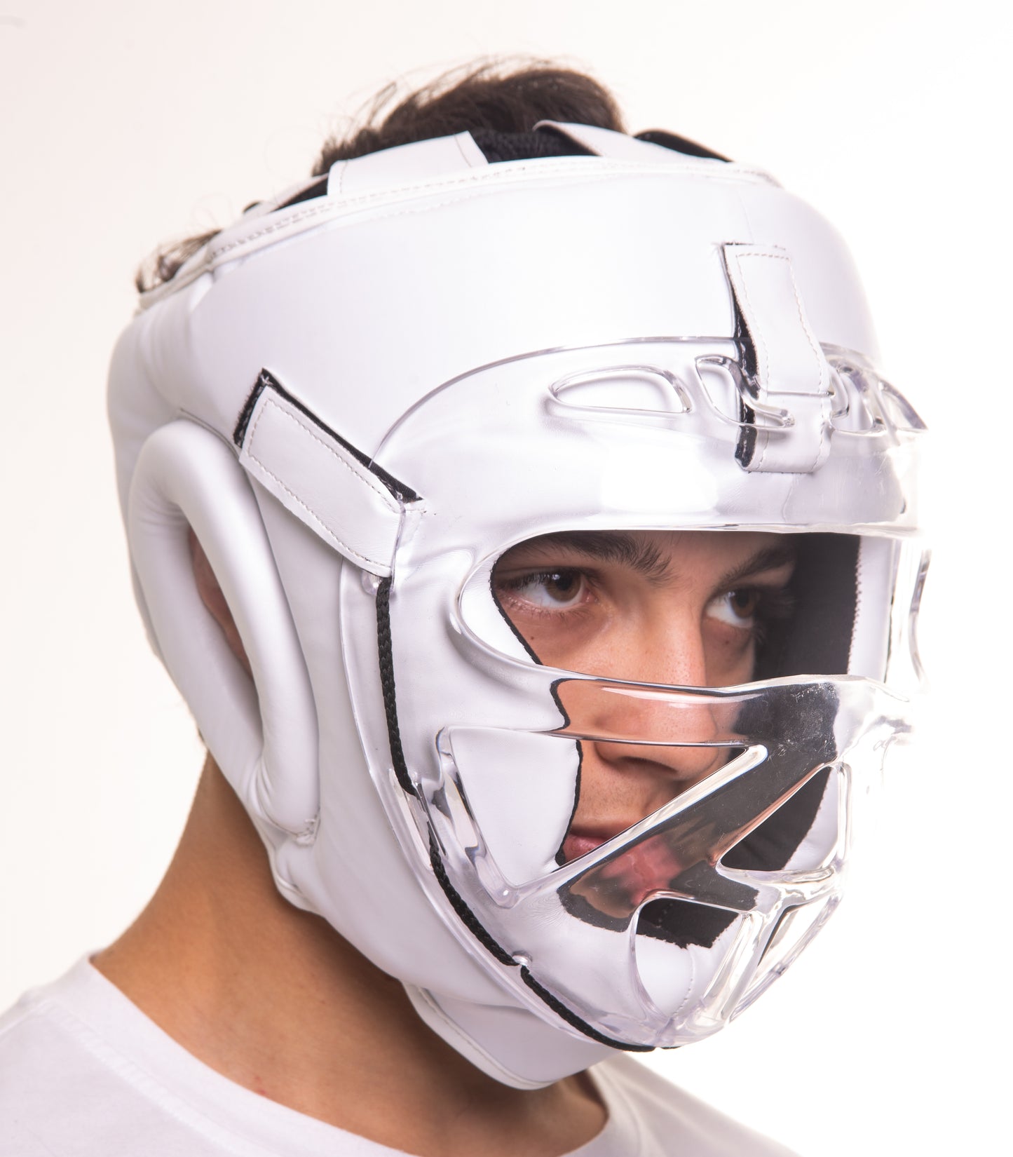 Capacete Protetor Com Grade Acrílico Taekwondo
