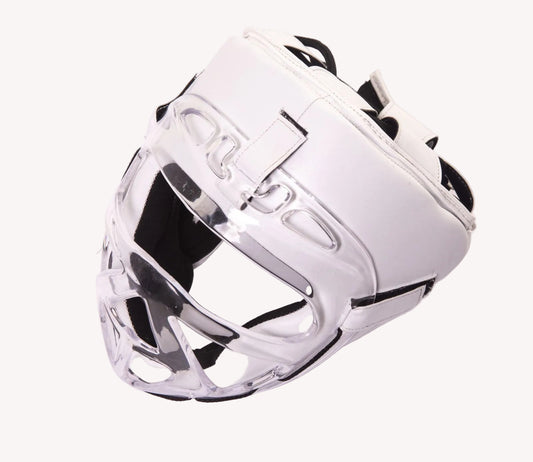 Capacete Protetor Com Grade Acrílico Taekwondo